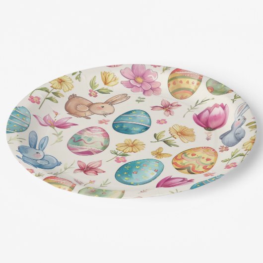 Spring Bloom Pasen 6 Papieren Bordje (Gekanteld)