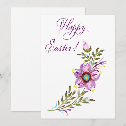 Spring Bloom Pasen Groet Feestdagenkaart (Voorkant / Achterkant)