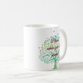 Spring Bloom Quote Mok, Inspirerend Bloemen Gift Koffiemok (Voorkant rechts)