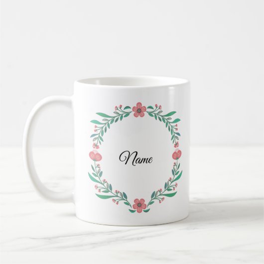 Spring Bloom Quote Mok, Inspirerend Bloemen Gift Koffiemok (Links)