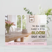 Spring Bloom Real Estate Agent Marketing Briefkaar Feestdagenkaart (Staand voorkant)
