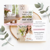 Spring Bloom Real Estate Agent Marketing Briefkaar Feestdagenkaart
