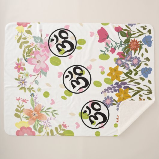 Spring Bloom Sherpa Deken (Voorkant (horizontaal))