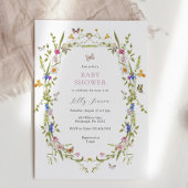 Spring Bloom Vlinders en Bloemen Baby shower Kaart