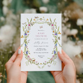 Spring Bloom Vlinders en Bloemen Baby shower Kaart