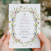 Spring Bloom Vlinders en Bloemen Vrijgezellenfeest Kaart