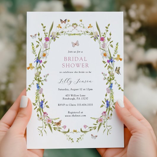 Spring Bloom Vlinders en Bloemen Vrijgezellenfeest Kaart