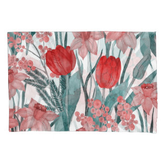 Spring Bloom Waterverf Pattern Kussensloop