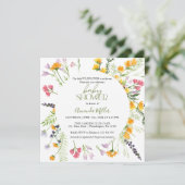 Spring Bloom Wildflower Baby shower-uitnodiging Save The Date (Staand voorkant)