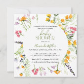 Spring Bloom Wildflower Baby shower-uitnodiging Save The Date (Voorkant)