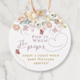 Spring Bloom Wildflower Paars Girl Baby shower Bedankjes Labels