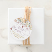 Spring Bloom Wildflower Paars Girl Baby shower Bedankjes Labels (In situ)