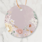 Spring Bloom Wildflower Paars Girl Baby shower Bedankjes Labels (Achterkant)