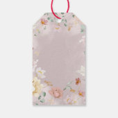 Spring Bloom Wildflower Paars Girl Baby shower Cadeaulabel (Achterkant)