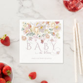 Spring Bloom Wildflower Paars Girl Baby shower Servet (Insitu)