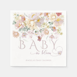 Spring Bloom Wildflower Paars Girl Baby shower Servet