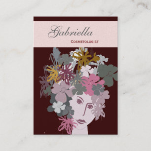 Spring Blooming Beauty Woman Face Visitekaartje