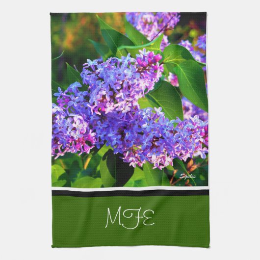 Spring Blooming Lilacs Kitchen Towel Theedoek (Verticaal)