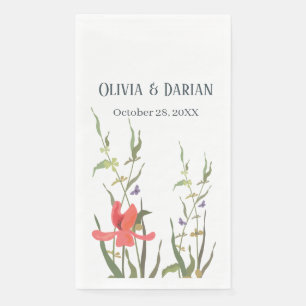 Spring Blooming Tulip Floral Wedding Servet