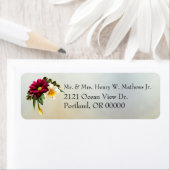 Spring Blooms Bruiloft Retouradres Labels (Insitu)