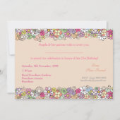 Spring Blooms Dames 21e verjaardag Foto Uitnodigin Kaart (Achterkant)