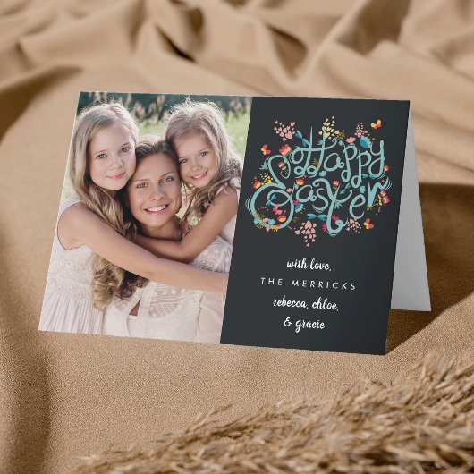 Spring Blooms Easter Photo Wenskaart Feestdagen Kaart