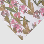 Spring Blooms Floral Design in Roze, Olive Green Tissuepapier (Detail)