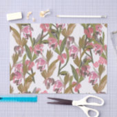 Spring Blooms Floral Design in Roze, Olive Green Tissuepapier (Craft)