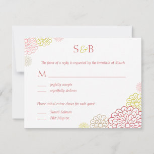 Spring Blooms Weddenschap RSVP-kaart RSVP Kaartje