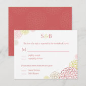 Spring Blooms Weddenschap RSVP-kaart RSVP Kaartje (Voorkant / Achterkant)