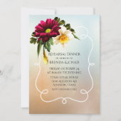 Spring Blooms Wedding Rehearsal Dinner Kaart (Voorkant)