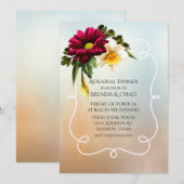 Spring Blooms Wedding Rehearsal Dinner Kaart (Voorkant / Achterkant)