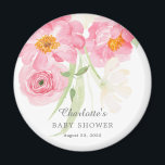 Spring Blosbezems Floral Baby shower Magnet<br><div class="desc">Verbluffend bloem baby shower met prachtige bloemen van de waterverf,  inclusief roze torenbloesems. Bezoek onze winkel om ons hele lentesbloesems collectie te uitzichten.</div>