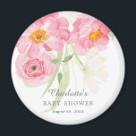 Spring Blosbezems Floral Baby shower Magnet<br><div class="desc">Verbluffend bloem baby shower met prachtige bloemen van de waterverf,  inclusief roze torenbloesems. Bezoek onze winkel om ons hele lentesbloesems collectie te uitzichten.</div>
