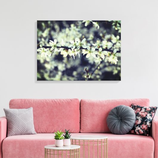 Spring Blosems Wrapped Canvas (Insitu (Woonkamer))