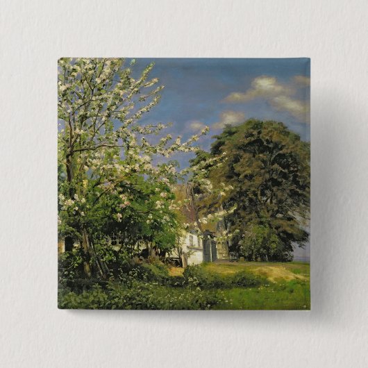 Spring Blossom, 1908 Vierkante Button 5,1 Cm (Voorkant)