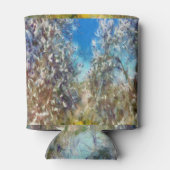 Spring Blossom Almond Tree Pointillism Artwork Blikjeskoeler (Achterkant)