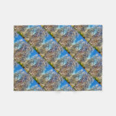 Spring Blossom Almond Tree Pointillism Artwork Fleece Deken (Voorkant (Horizontaal))