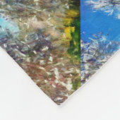 Spring Blossom Almond Tree Pointillism Artwork Fleece Deken (Hoek)