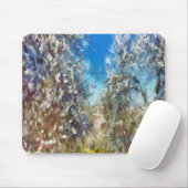 Spring Blossom Almond Tree Pointillism Artwork Muismat (Met muis)