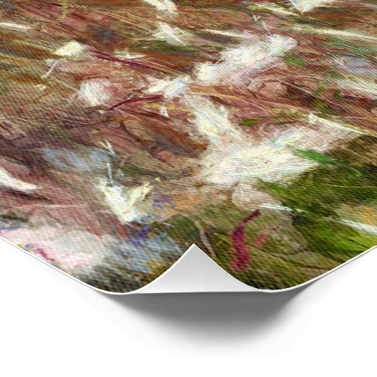 Spring Blossom Almond Tree Pointillism Artwork Poster (Hoek)