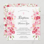 Spring Blossom Baptisme Invitation Kaart (Voorkant / Achterkant)