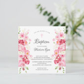 Spring Blossom Baptisme Invitation Kaart (Staand voorkant)