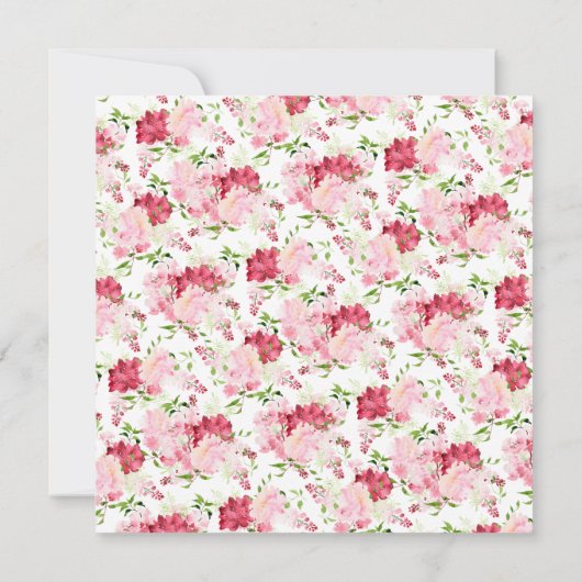 Spring Blossom Baptisme Invitation Kaart (Achterkant)