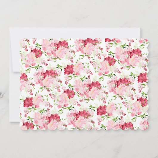 Spring Blossom Baptisme Invitation Kaart (Achterkant)