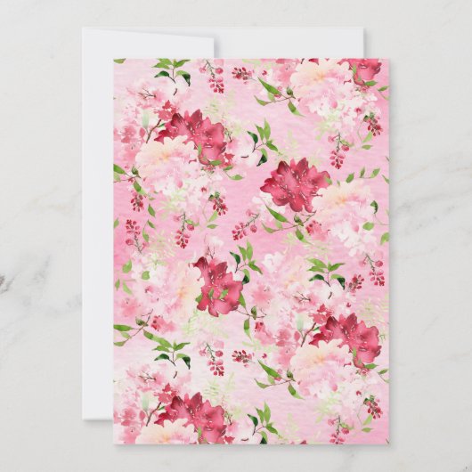 Spring Blossom BINGO Baby shower Game Kaart (Achterkant)