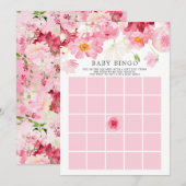Spring Blossom BINGO Baby shower Game Kaart (Voorkant / Achterkant)