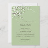 Spring Blossom Bridal Shower Invitation (Sage) Kaart (Voorkant)
