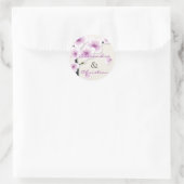 Spring Blossom Bruiloft Save The Date Aankondiging Ronde Sticker (Tas)