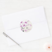 Spring Blossom Bruiloft Save The Date Aankondiging Ronde Sticker (Envelop)